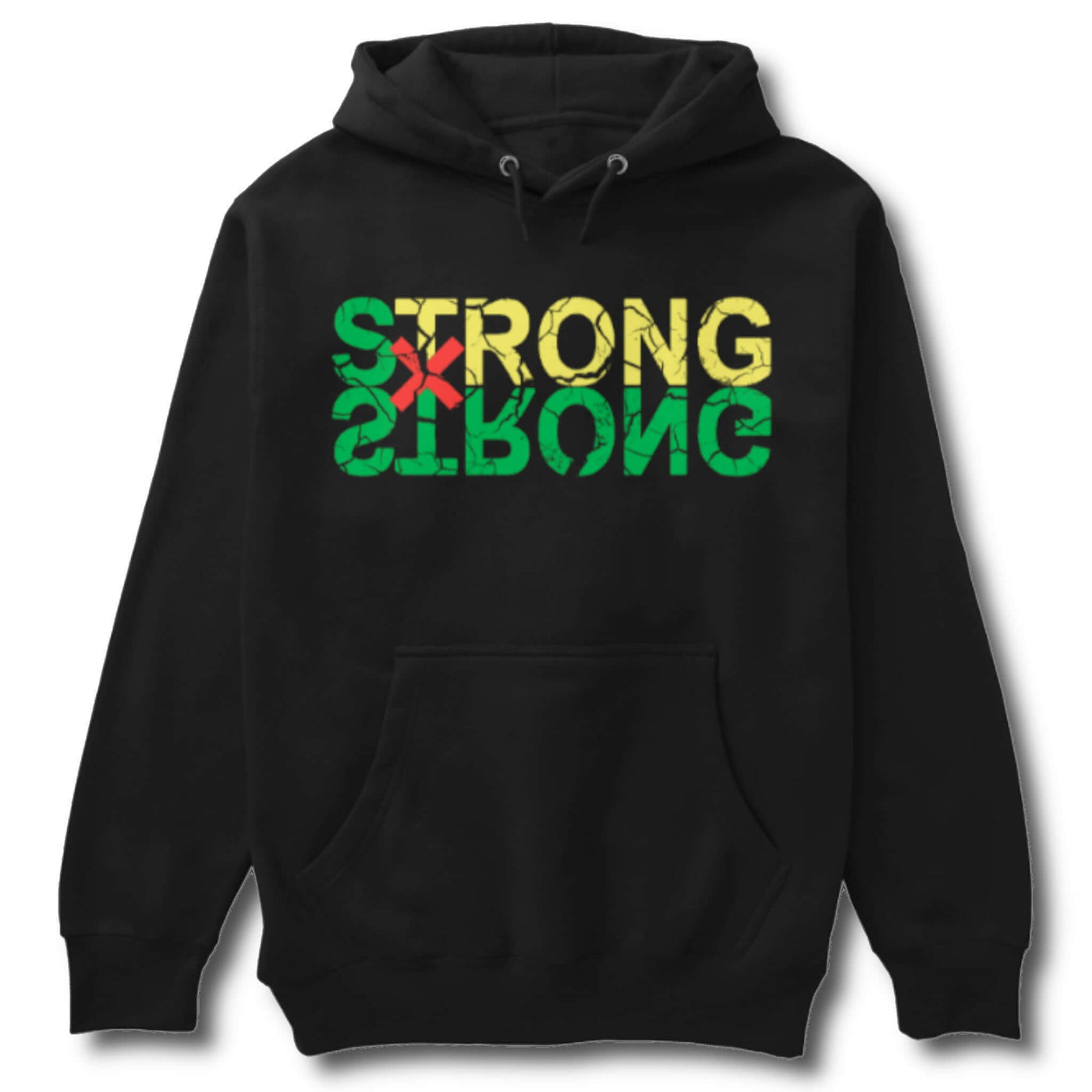 Strong x Strong print black hoodie inspired by Hunter x Hunter anime