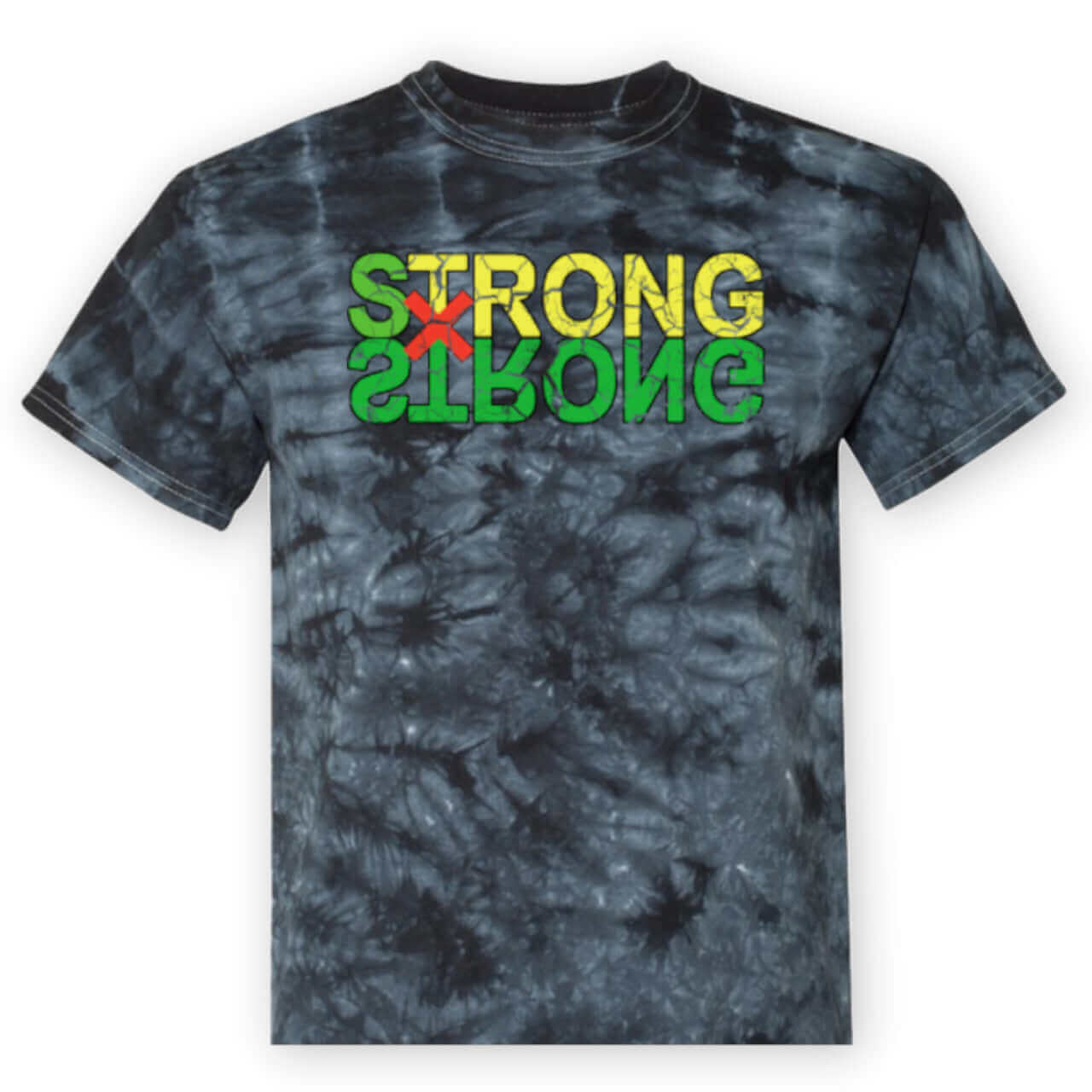 Strong x Strong print tie dye oversized shirt inspired by Hunter x Hunter anime